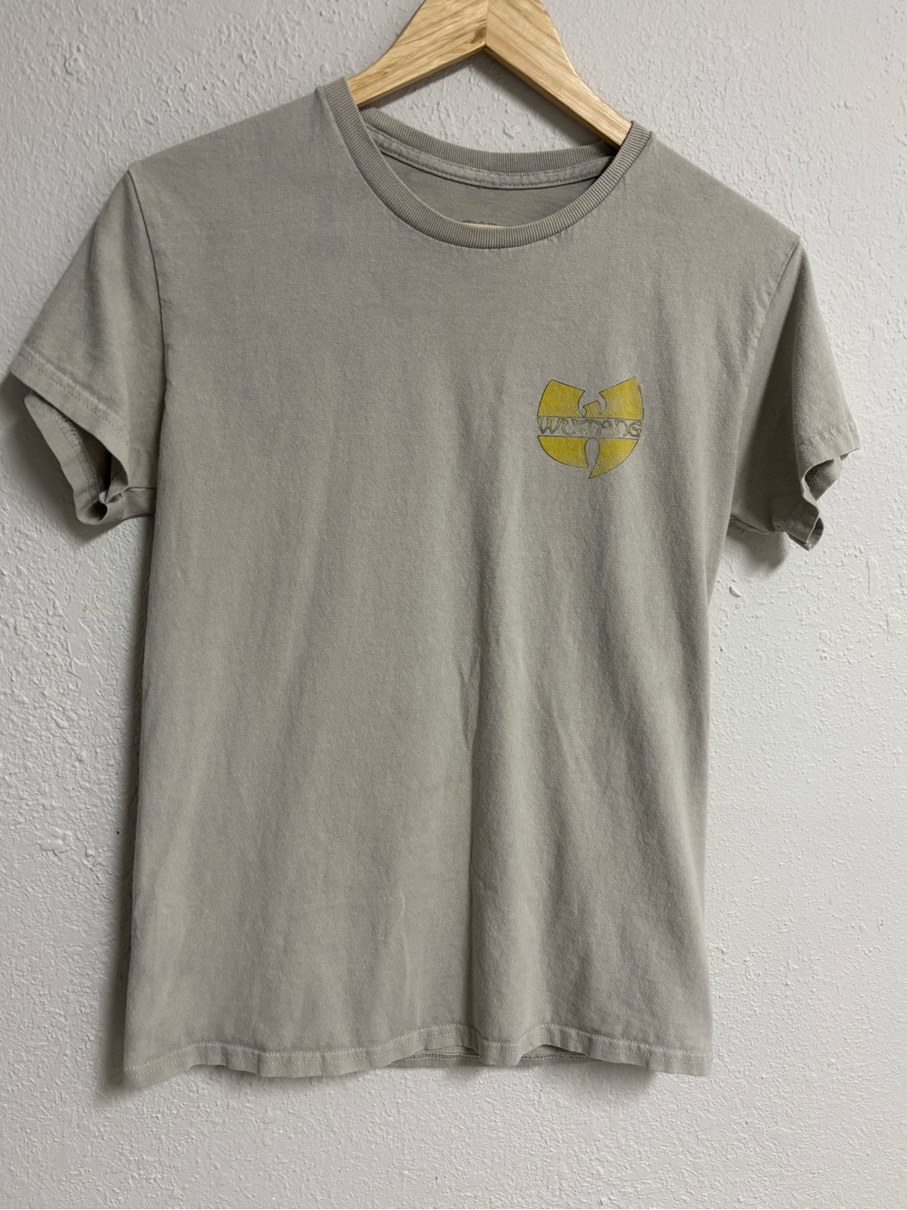 Wu-Tang Clan Double Sided Distressed Graphic Tee Beige S